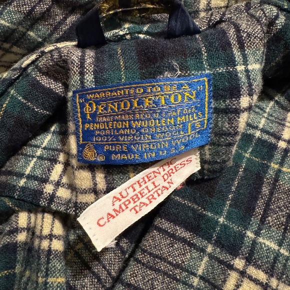 VTG Pendleton 100% Virgin Wool Men's Plaid Campbell Dress Tartan Robe - Picture 6 of 6